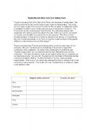 English Worksheet: Toyota 