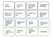 English Worksheet: Agree Disagree Discussion Card Game