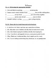 English worksheet: Pronouns