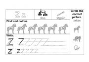 English worksheet: Z z