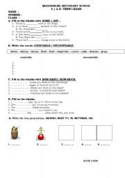 English Worksheet: exam