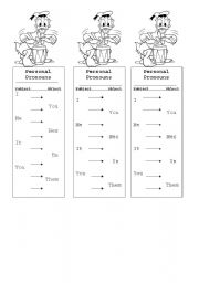English Worksheet: Bookmarks for personal pronouns