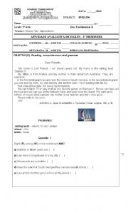 English worksheet: Reading