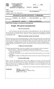 English worksheet: Reading