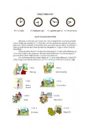 English Worksheet: What time is it?