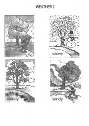 English Worksheet: Weather and Draw