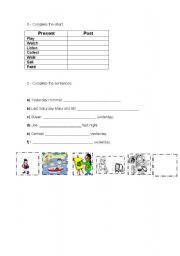 English worksheet: Regular Verbs