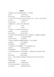 English Worksheet: test