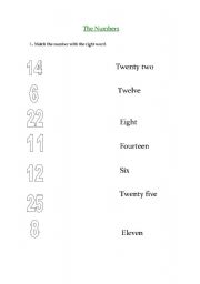 English worksheet: FUN NUMBERS