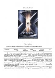 English Worksheet: X Men (Follow Up Activities)