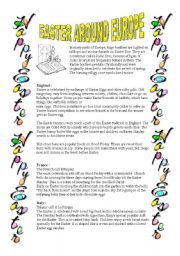 English Worksheet: Easter around Europe