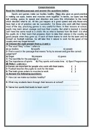 English Worksheet: reading comprehension  part 1