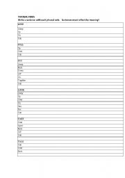 English worksheet: Phrasal Verb Exercise