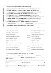 English Worksheet: 1st and 2nd Conditional