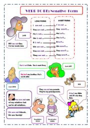 English Worksheet: Verb TO BE -rules and practice for beginners-PART 2 / 3