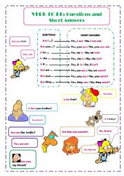 English Worksheet: Verb TO BE -rules and practice for beginners-PART 3 / 3