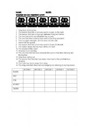 English Worksheet: Prepositions of place