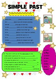 English Worksheet: SIMPLE PAST 