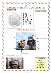 English Worksheet: UP - The Movie