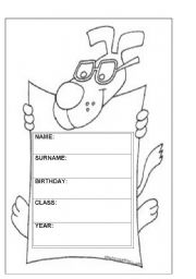 English Worksheet: caratula para el cuaderno