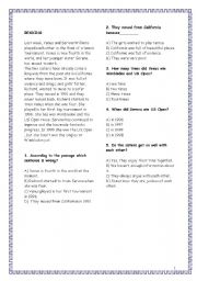 English Worksheet: reading