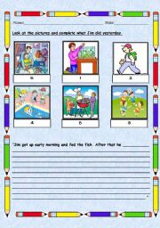 English Worksheet: Writing Practice