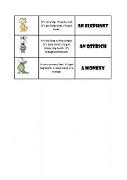 English worksheet: animals part 2