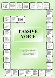 English Worksheet: Passive Voice - Boardgame (editable)