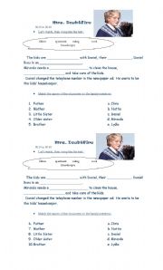 English Worksheet: Mrs. Doubtfire 2