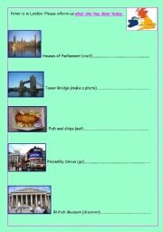 English Worksheet: VISITING LONDON. PRESENT PERFECT