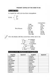 English Worksheet: Present Simple of the verb To Be