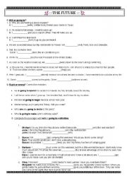 English Worksheet: The Future: Will/ Going to +infinitive