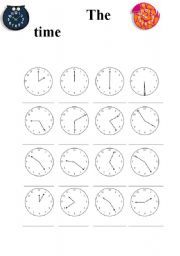 English Worksheet: what time is it?