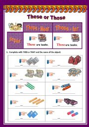 English Worksheet: Demonstrative Pronous - part 02