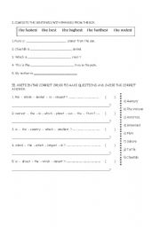 English Worksheet: Comparatives