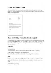 English worksheet: letter