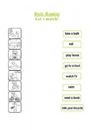 Daily routines! Let´s match!