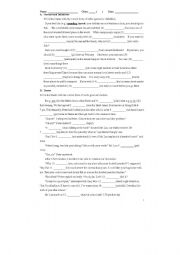 English worksheet: Gerund and Infinitive