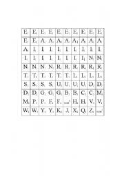 English Worksheet: Printable Scrabble Tiles