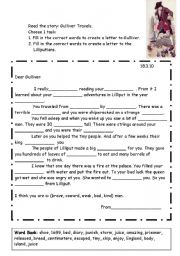 English Worksheet: Gulliver Travels