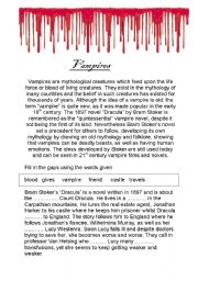 English Worksheet: Vampires
