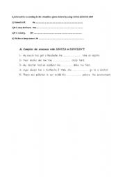 English Worksheet: should shouldnt