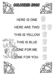 English Worksheet: Coloured eggs