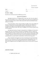 English Worksheet: typical exam guestions