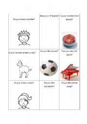 English worksheet: Human Bingo -- kimchi