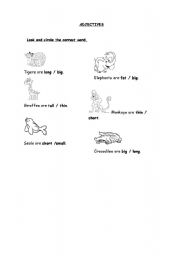 English worksheet: ADJECTIVES