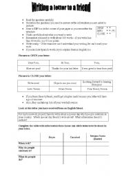 English Worksheet: PET Letter Writing Tips