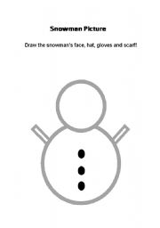 English Worksheet: SNOWMAN
