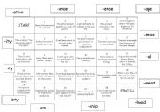 English Worksheet: Word formation Board Game
