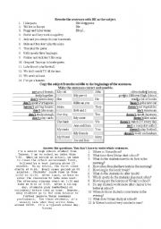 English worksheet: Present simple